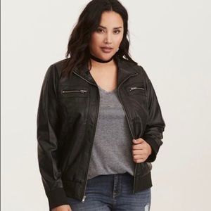 Black Faux Leather Jacket